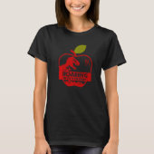 Apple Dinosaur Back To School Roaring Into 4th Gra T-shirt (Voorkant)