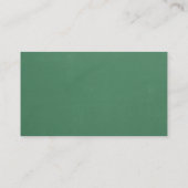 Apple Doodle Green Chalkboard Substituut leraar Visitekaartje (Achterkant)