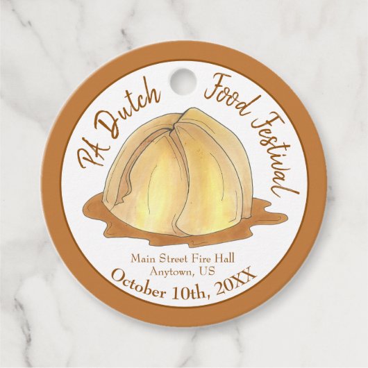 Apple Dumplings Amish Pennsylvania PA Nederlands e Bedankjes Labels (Voorkant)