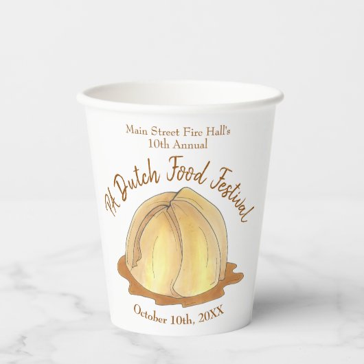 Apple Dumplings Amish Pennsylvania PA Nederlands e Papieren Bekers (Voorkant)