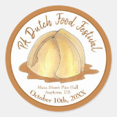 Apple Dumplings Amish Pennsylvania PA Nederlands e Ronde Sticker (Voorkant)