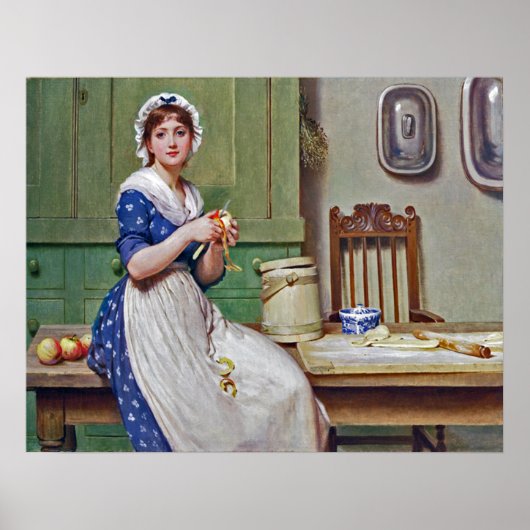 Apple Dumplings ~ George Dunlop Leslie 1835-1921 Poster (Voorkant)