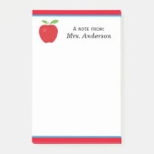 Apple, een notitie van leraar, gepersonaliseerd post-it® notes (Voorkant)
