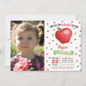 Apple Eerste Verjaardag Uitnodiging w / foto (Voorkant)