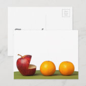 Apple eet sinaasappel briefkaart (Voorkant / Achterkant)