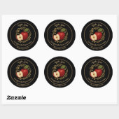 Apple Ember – Ambachtelijk jamlabel Ronde Sticker (Vel)