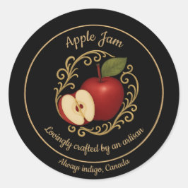 Apple Ember – Ambachtelijk jamlabel Ronde Sticker