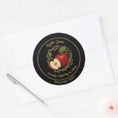 Apple Ember – Ambachtelijk jamlabel Ronde Sticker (Envelop)