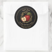 Apple Ember – Ambachtelijk jamlabel Ronde Sticker (Tas)