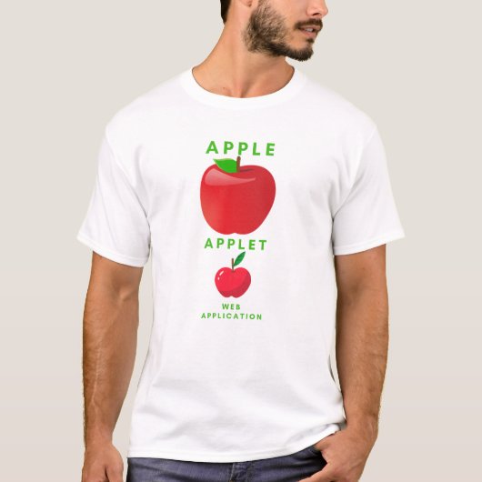 Apple en Applet Kleine Toepassing T-shirt (Voorkant)