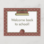 Apple en Book Welcome Back to School Briefkaart (Voorkant)