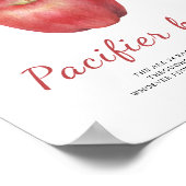 Apple en Bow - Fopspeen Hunt baby shower spel Poster (Hoek)