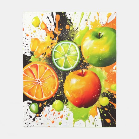 Apple en Citrus Burst Fleece Deken (Voorkant)