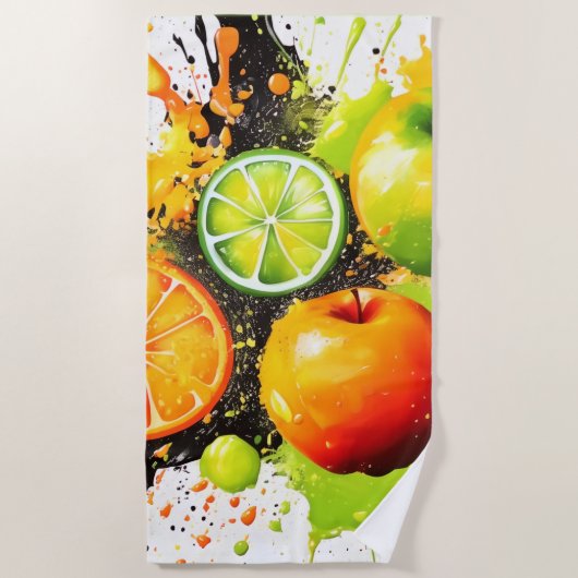 Apple en Citrus Burst Strandlaken (Voorkant)