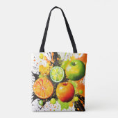 Apple en Citrus Burst Tote Bag (Achterkant)