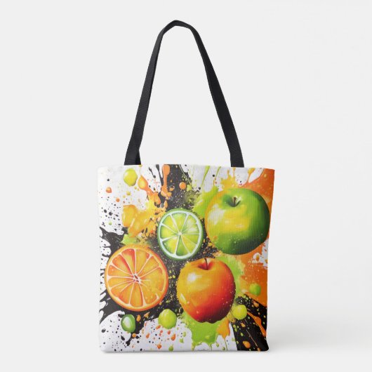 Apple en Citrus Burst Tote Bag (Achterkant)