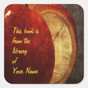 Apple en Clock Library sticker
