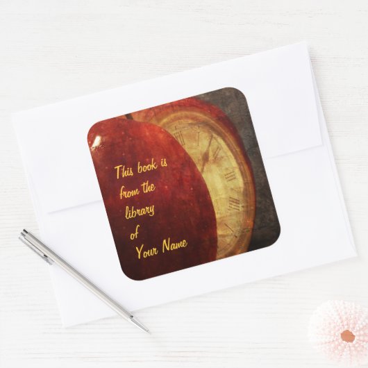 Apple en Clock Library sticker (Envelop)