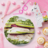 Apple en forel-appetizer papieren bordje (Feest)