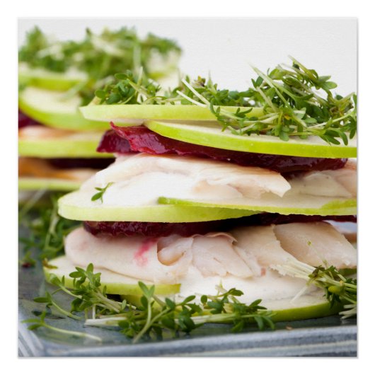 Apple en forel-appetizer perfect poster (Voorkant)