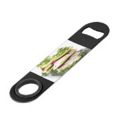Apple en forel-appetizer speed flessenopener (Voorkant Gekanteld)