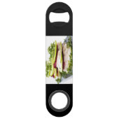Apple en forel-appetizer speed flessenopener (Voorkant)