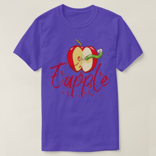 Apple en Funny Snake Classic TShirt (Design voorkant)