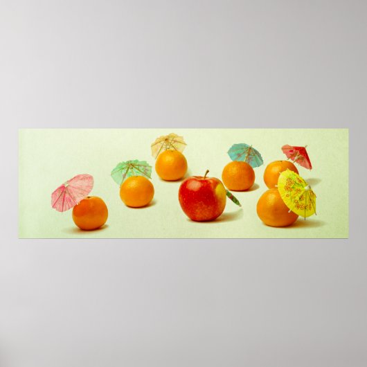 Apple en mandarijnen - Exotic Fruit Panorama Poster (Voorkant)