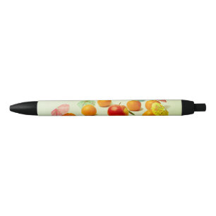 Apple en mandarijnen - Exotic Fruit Panorama Zwarte Inkt Pen
