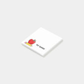Apple en Pencil Gepersonaliseerde leraar 3 x 3 Post-it® Notes (Schuin)