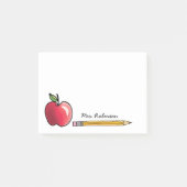 Apple en Pencil gepersonaliseerde leraar Post-it® Notes (Voorkant)