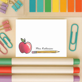 Apple en Pencil gepersonaliseerde leraar Post-it® Notes