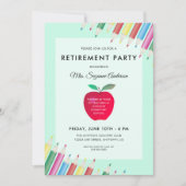 Apple en Pencils | Teacher Retirement Party Kaart (Voorkant)