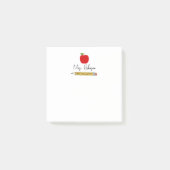 Apple en potlood gepersonaliseerde leraar post-it® notes (Voorkant)