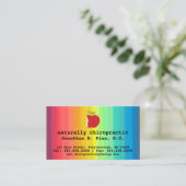 Apple- en regenboogChiropraktische Visitekaartjes (Staand voorkant)