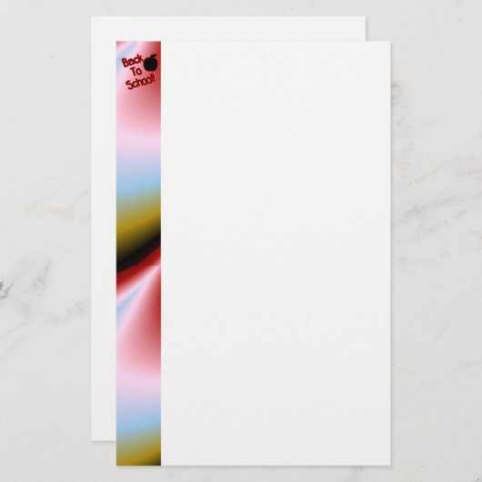 Apple en terug naar school - briefpapier (Voorkant / Achterkant)