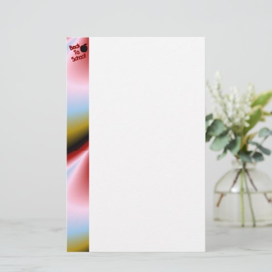Apple en terug naar school - briefpapier (Staand voorkant)