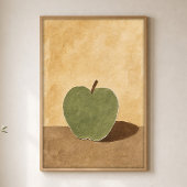 Apple en zijn Schaduw Waterverf Poster