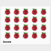 Apple Face Meisje Ronde Sticker (Vel)