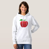 Apple Faux Red Glitter Hoodie (Voorkant volledig)