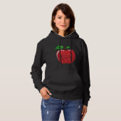 Apple Faux Red Glitter Hoodie (Voorkant volledig)