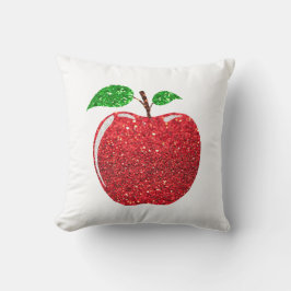 Apple Faux Red Glitter Kussen