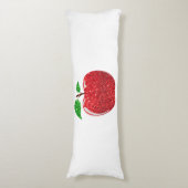 Apple Faux Red Glitter Lichaamskussen (Voorkant Verticaal)