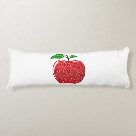 Apple Faux Red Glitter Lichaamskussen (Voorkant)