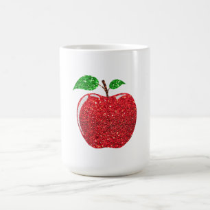 Apple Faux Red Glitter Magische Mok