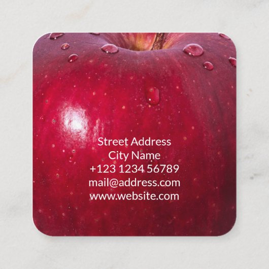 Apple faux vierkante visitekaartje (Achterkant)