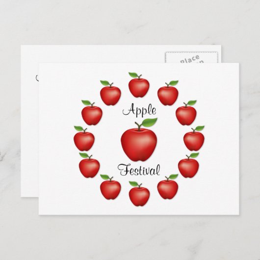 Apple Festival Briefkaart (Voorkant / Achterkant)