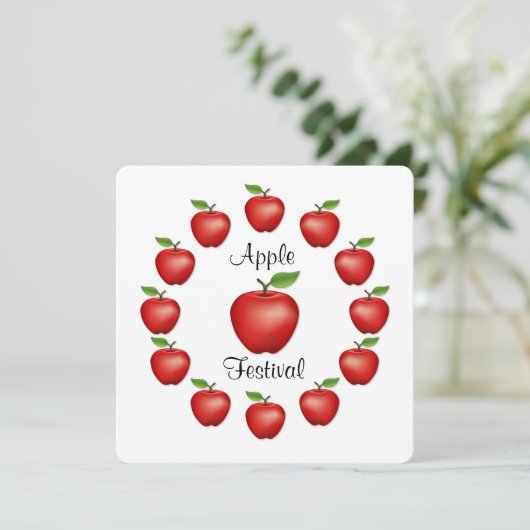 Apple Festival uitnodiging (Staand voorkant)
