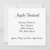 Apple Festival uitnodiging (Achterkant)