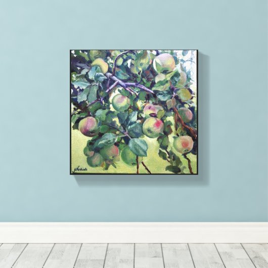 Apple-filiaal. Canvas Afdruk (Insitu (Houten vloer))